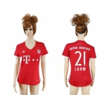Women's Bayern Munchen #21 Lahm Home Soccer Club Jerseys