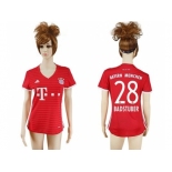 Women's Bayern Munchen #28 Badstuber Home Soccer Club Jerseys