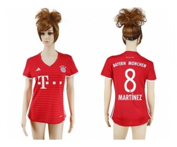 Women's Bayern Munchen #8 Martinez Home Soccer Club Jerseys