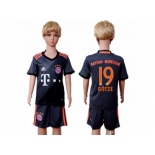 Bayern Munchen #19 Gotze Away Kid Soccer Club Jersey