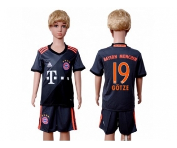 Bayern Munchen #19 Gotze Away Kid Soccer Club Jersey