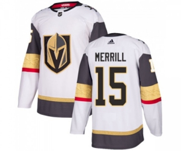 Adidas Vegas Golden Knights #15 Jon Merrill Authentic White Away NHL Jersey