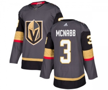 Adidas Vegas Golden Knights #3 Brayden McNabb Authentic Gray Home NHL Jersey