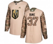 Adidas Vegas Golden Knights #37 Reid Duke Authentic Camo Veterans Day Practice NHL Jersey