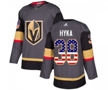 Adidas Vegas Golden Knights #38 Tomas Hyka Authentic Gray USA Flag Fashion NHL Jersey