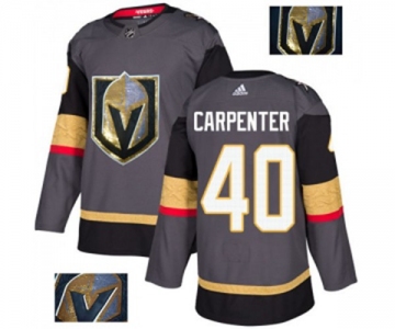 Adidas Vegas Golden Knights #40 Ryan Carpenter Authentic Gray Fashion Gold NHL Jersey