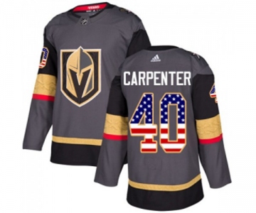 Adidas Vegas Golden Knights #40 Ryan Carpenter Authentic Gray USA Flag Fashion NHL Jersey