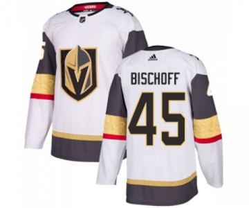 Adidas Vegas Golden Knights #45 Jake Bischoff Authentic White Away NHL Jersey