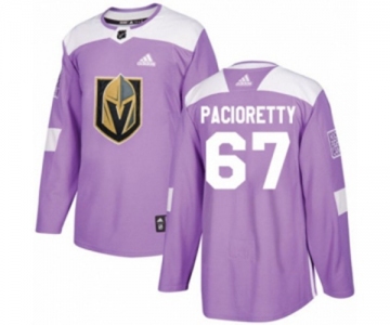 Adidas Vegas Golden Knights #67 Max Pacioretty Authentic Purple Fights Cancer Practice NHL Jersey