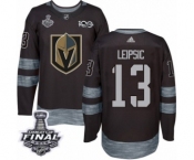 Men Adidas Vegas Golden Knights #13 Brendan Leipsic Authentic Black 1917-2017 100th Anniversary 2018 Stanley Cup Final NHL Jersey