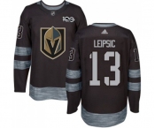 Men Adidas Vegas Golden Knights #13 Brendan Leipsic Authentic Black 1917-2017 100th Anniversary NHL Jersey
