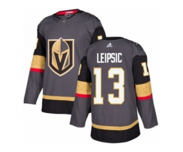 Men Adidas Vegas Golden Knights #13 Brendan Leipsic Authentic Gray Home NHL Jersey