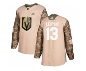 Men Adidas Vegas Golden Knights #13 Brendan Leipsic Camo Authentic 2017 Veterans Day Stitched NHL Jersey