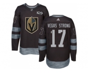 Men Adidas Vegas Golden Knights #17 Vegas Strong Black 1917-2017 100th Anniversary Stitched NHL Jersey