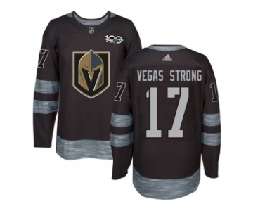Men Adidas Vegas Golden Knights #17 Vegas Strong Black 1917-2017 100th Anniversary Stitched NHL Jersey