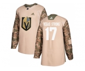 Men Adidas Vegas Golden Knights #17 Vegas Strong Camo Authentic 2017 Veterans Day Stitched NHL Jersey
