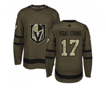 Men Adidas Vegas Golden Knights #17 Vegas Strong Green Salute to Service Stitched NHL Jersey