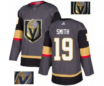 Men Adidas Vegas Golden Knights #19 Reilly Smith Authentic Gray Fashion Gold NHL Jersey