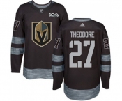 Men Adidas Vegas Golden Knights #27 Shea Theodore Authentic Black 1917-2017 100th Anniversary NHL Jersey