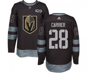 Men Adidas Vegas Golden Knights #28 William Carrier Authentic Black 1917-2017 100th Anniversary NHL Jersey
