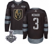 Men Adidas Vegas Golden Knights #3 Brayden McNabb Authentic Black 1917-2017 100th Anniversary 2018 Stanley Cup Final NHL Jersey