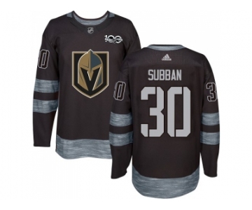 Men Adidas Vegas Golden Knights #30 Malcolm Subban Black 1917-2017 100th Anniversary Stitched NHL Jersey