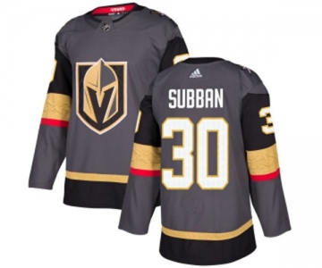 Men Adidas Vegas Golden Knights #30 Malcolm Subban Premier Gray Home NHL Jersey