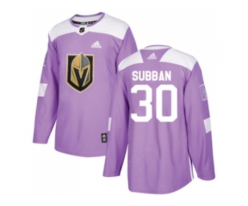 Men Adidas Vegas Golden Knights #30 Malcolm Subban Purple Authentic Fights Cancer Stitched NHL Jersey