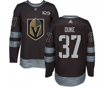 Men Adidas Vegas Golden Knights #37 Reid Duke Authentic Black 1917-2017 100th Anniversary NHL Jersey