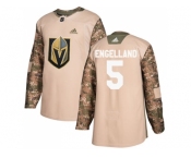 Men Adidas Vegas Golden Knights #5 Deryk Engelland Camo Authentic 2017 Veterans Day Stitched NHL Jersey