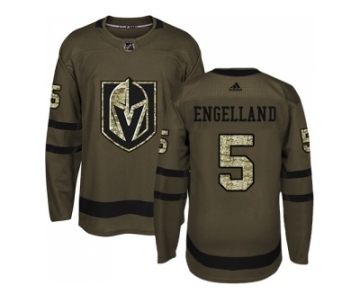 Men Adidas Vegas Golden Knights #5 Deryk Engelland Green Salute to Service Stitched NHL Jersey