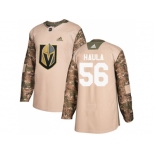Men Adidas Vegas Golden Knights #56 Erik Haula Camo Authentic 2017 Veterans Day Stitched NHL Jersey