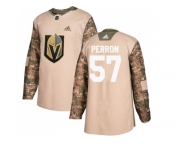 Men Adidas Vegas Golden Knights #57 David Perron Camo Authentic 2017 Veterans Day Stitched NHL Jersey