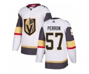 Men Adidas Vegas Golden Knights #57 David Perron White Road Authentic Stitched NHL Jersey