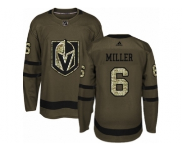 Men Adidas Vegas Golden Knights #6 Colin Miller Authentic Green Salute to Service NHL Jersey