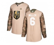 Men Adidas Vegas Golden Knights #6 Colin Miller Camo Authentic 2017 Veterans Day Stitched NHL Jersey