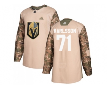 Men Adidas Vegas Golden Knights #71 William Karlsson Camo Authentic 2017 Veterans Day Stitched NHL Jersey