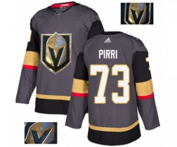 Men Adidas Vegas Golden Knights #73 Brandon Pirri Authentic Gray Fashion Gold NHL Jersey