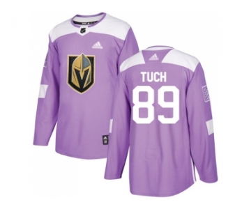 Men Adidas Vegas Golden Knights #89 Alex Tuch Purple Authentic Fights Cancer Stitched NHL Jersey