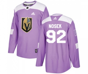 Men Adidas Vegas Golden Knights #92 Tomas Nosek Authentic Purple Fights Cancer Practice NHL Jersey