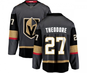 Men Vegas Golden Knights #27 Shea Theodore Authentic Black Home Fanatics Branded Breakaway NHL Jersey