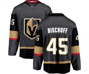 Men Vegas Golden Knights #45 Jake Bischoff Authentic Black Home Fanatics Branded Breakaway NHL Jersey