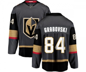 Men Vegas Golden Knights #84 Mikhail Grabovski Authentic Black Home Fanatics Branded Breakaway NHL Jersey