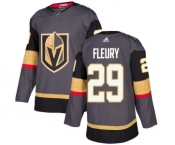 Men's Adidas Vegas Golden Knights #29 Marc-Andre Fleury Authentic Gray Home NHL Jersey
