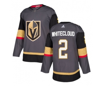 Men's Vegas Golden Knights #2 Zach Whitecloud Gray Stitched Jersey