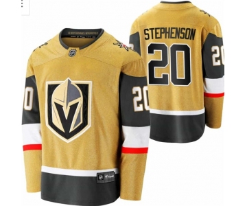 Men's Vegas Golden Knights #20 Stephenson Fanatics Branded Gold 2020-21 Alternate Premier Breakaway Player Jersey