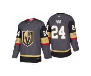 Men's Vegas Golden Knights #24 Brad Hunt Steel Grey 2017-2018 Season Jersey