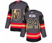 Men's Vegas Golden Knights #24 Jaycob Megna Authentic Black Drift Fashion Hockey Jersey