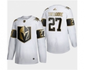 Men's Vegas Golden Knights #27 Shea Theodore White Golden Edition Limited Stitched Hockey Jersey