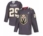 Men's Vegas Golden Knights #29 Marc-Andre Fleury Grey Latino Heritage Night Stitched Hockey Jersey